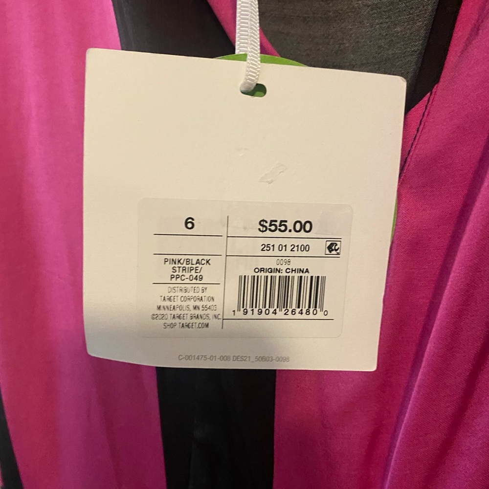 Striped Pink and Black Maxi Dress - Picture 3 of 4